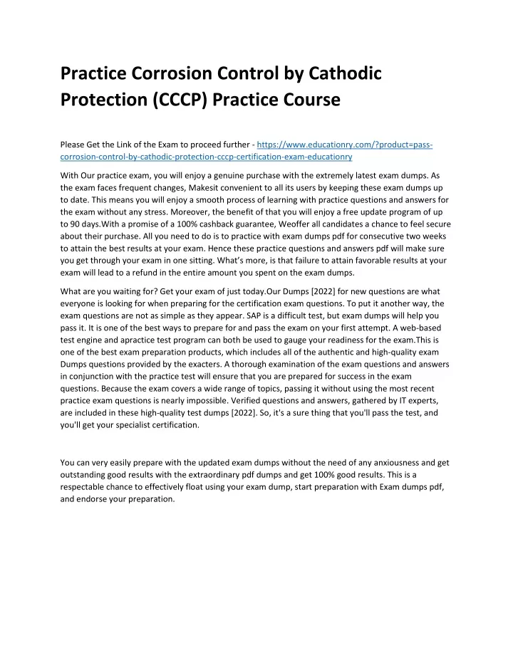 practice corrosion control by cathodic protection