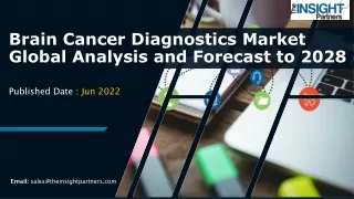 Brain Cancer Diagnostics Market it is estimated to grow at a CAGR of 28.5%