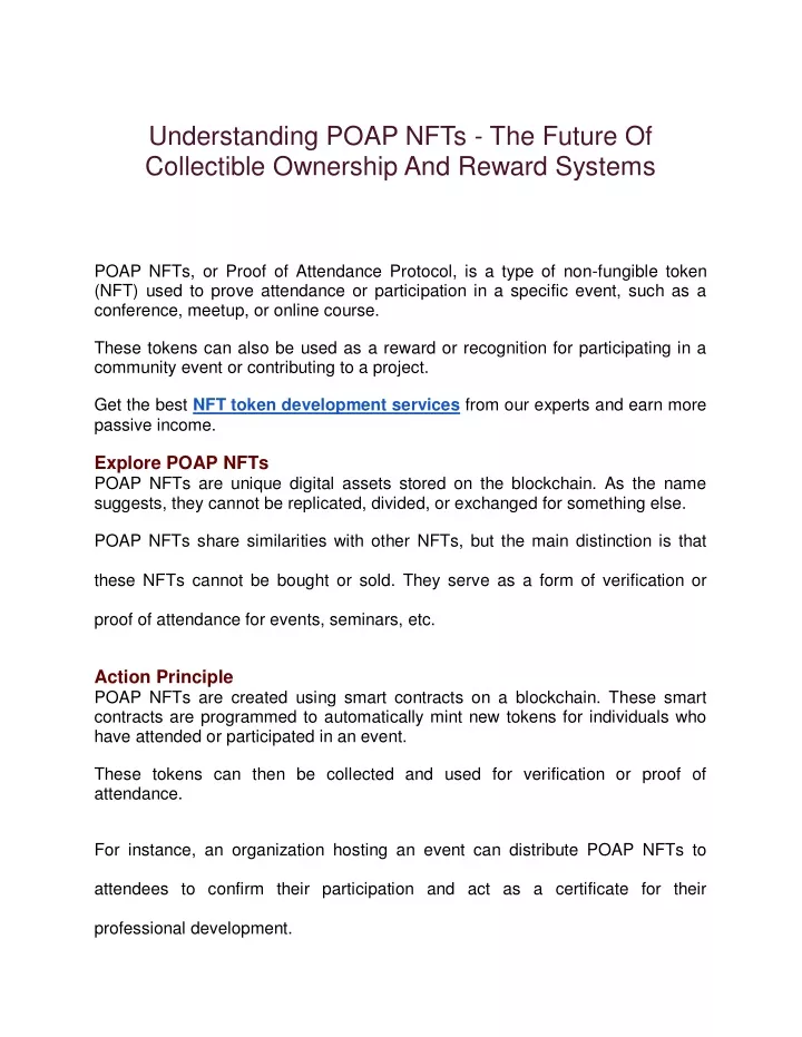 understanding poap nfts the future of collectible