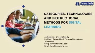 categories technologies and instructional methods