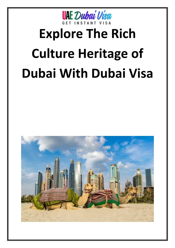 explore the rich culture heritage of dubai with