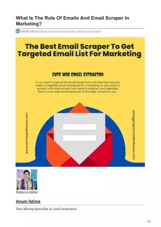 what is the role of emails and email scraper
