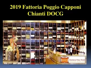 2019 Fattoria Poggio Capponi Chianti DOCG