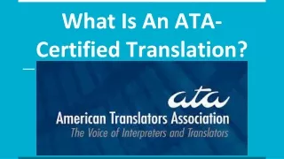 What Is An ATA-Certified Translation
