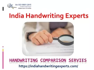 Handwriting Comparison Services – India Handwriting Expert