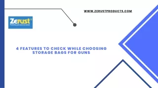 4 Features to Check While Choosing Storage Bags for Guns