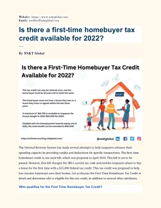 Homebuyer tax credit