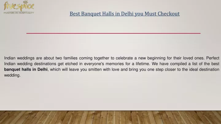 best banquet halls in delhi you must checkout