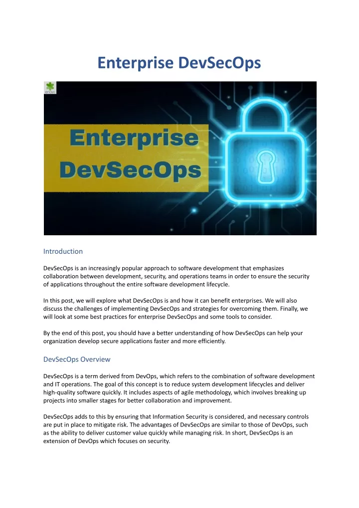 enterprise devsecops