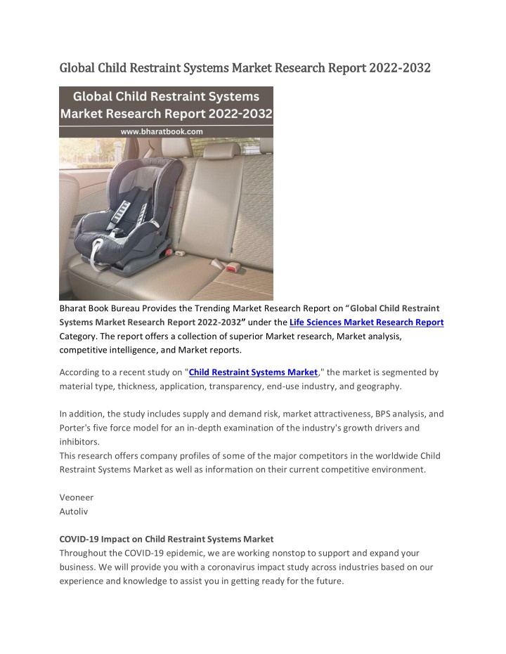 global child restraint systems market research