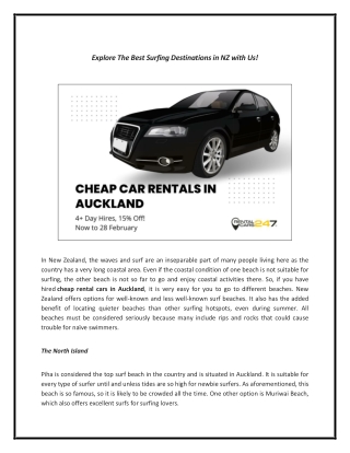 Car Hire in Auckland