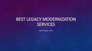 best legacy modernization services