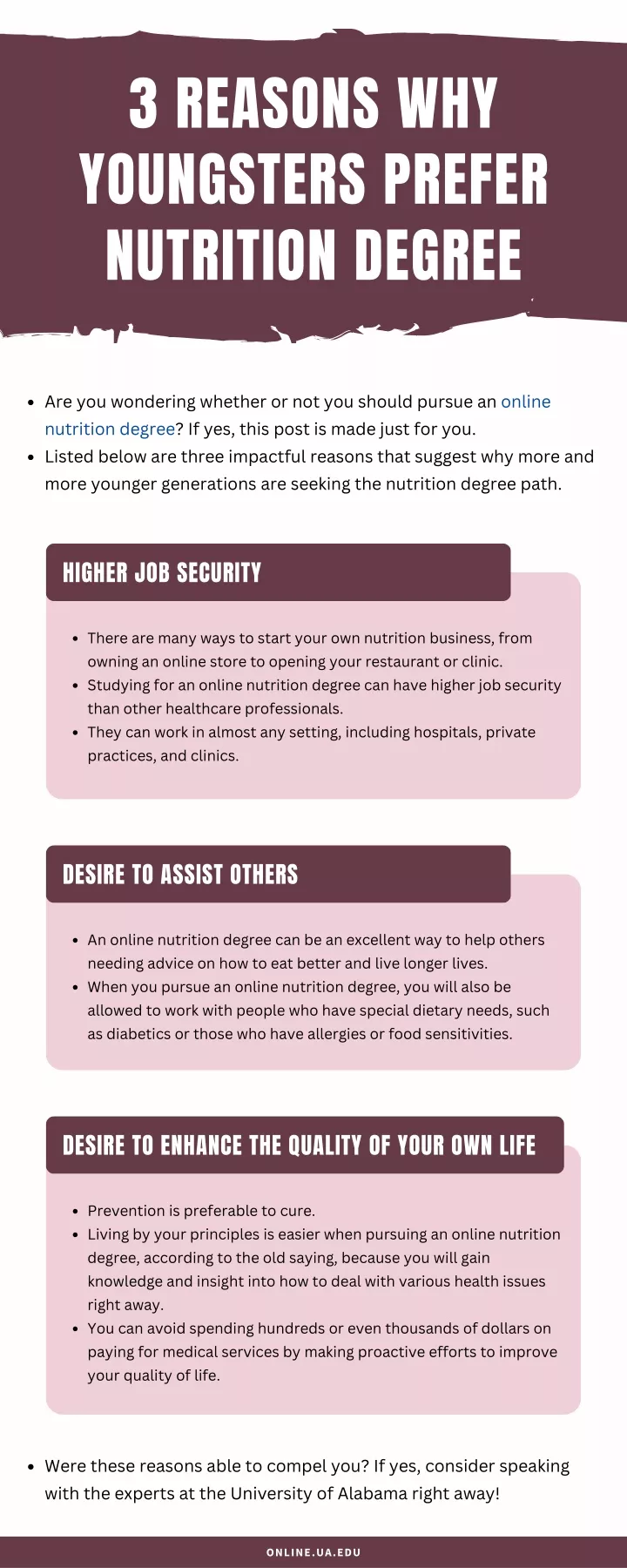 3 reasons why youngsters prefer nutrition degree