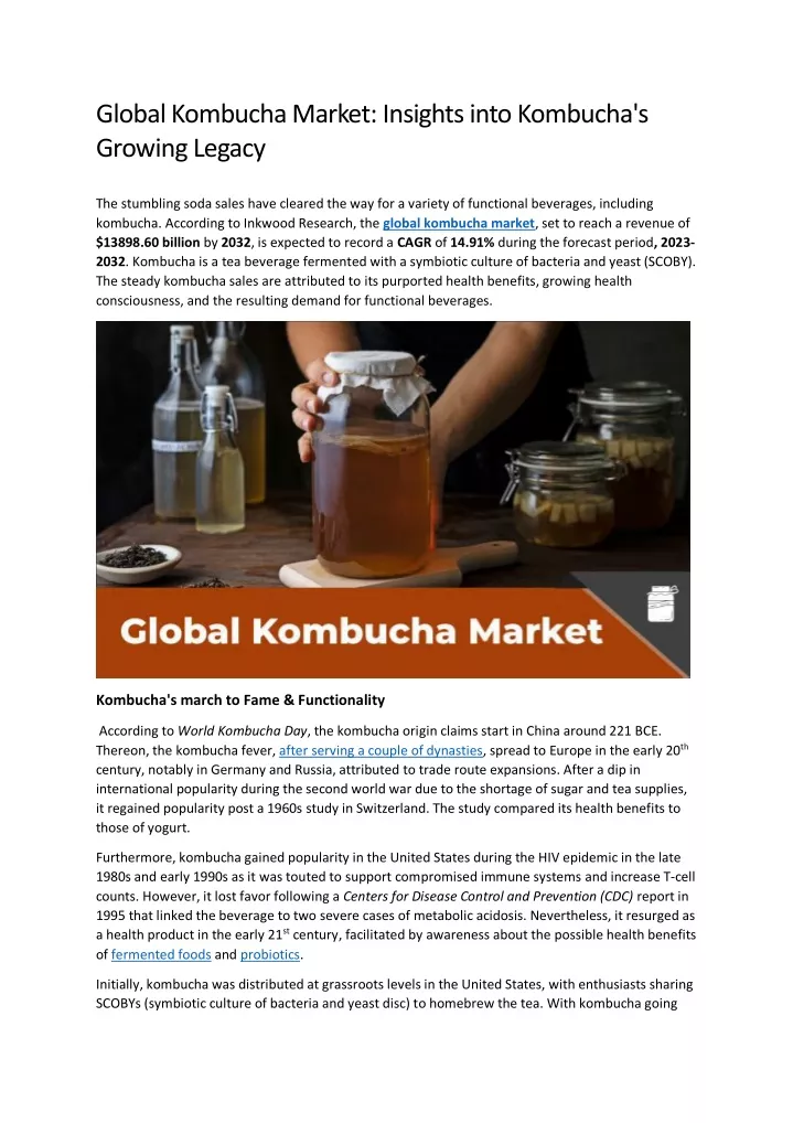 global kombucha market insights into kombucha