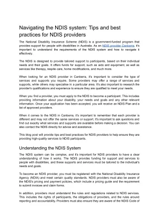 Navigating the NDIS system_ Tips and best practices for NDIS providers