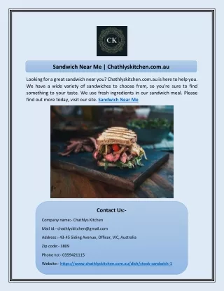 sandwich near me chathlyskitchen com au