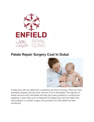Palate Repair Surgery in Dubai