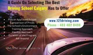 A Guide On Selecting The Best Driving School Calgary Has to Offer