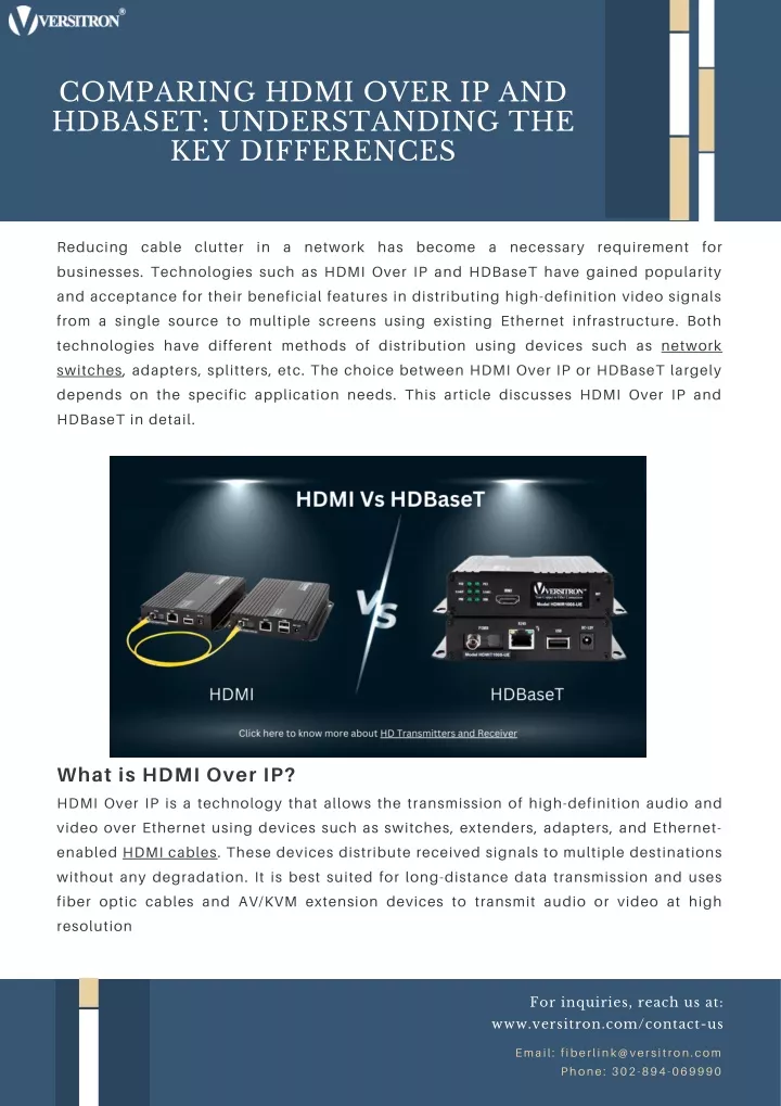 comparing hdmi over ip and hdbaset understanding