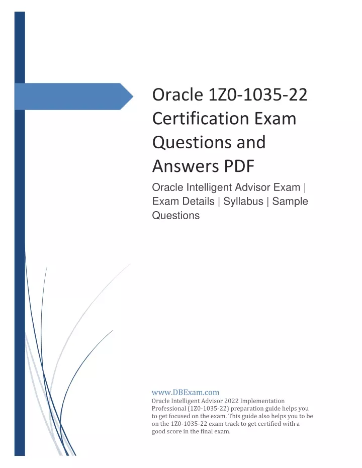 oracle 1z0 1035 22 certification exam questions