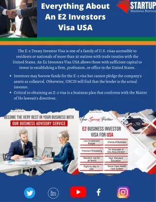 Get The Best E2 Investor Visa In The USA