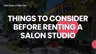 The Ultimate Guide to Finding the Perfect Salon Studio for Rent