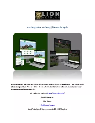 werbeagentur werbung lionwerbung de