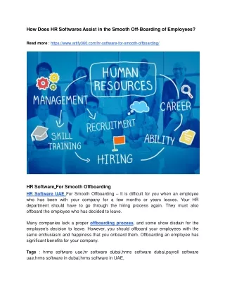 how does hr softwares assist in the smooth