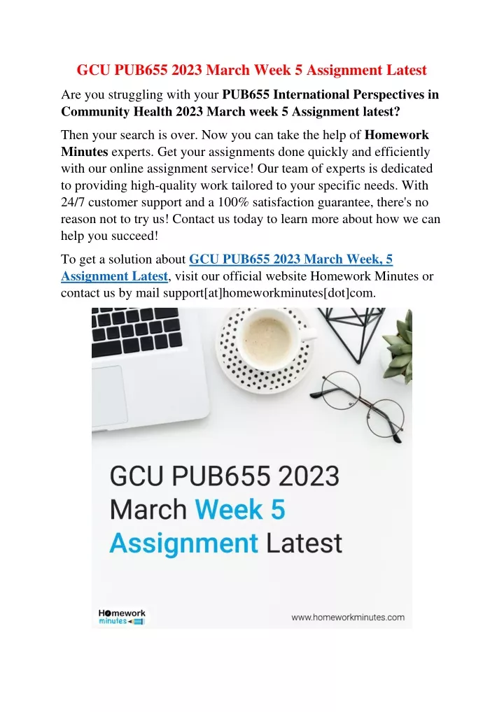 gcu pub655 2023 march week 5 assignment latest