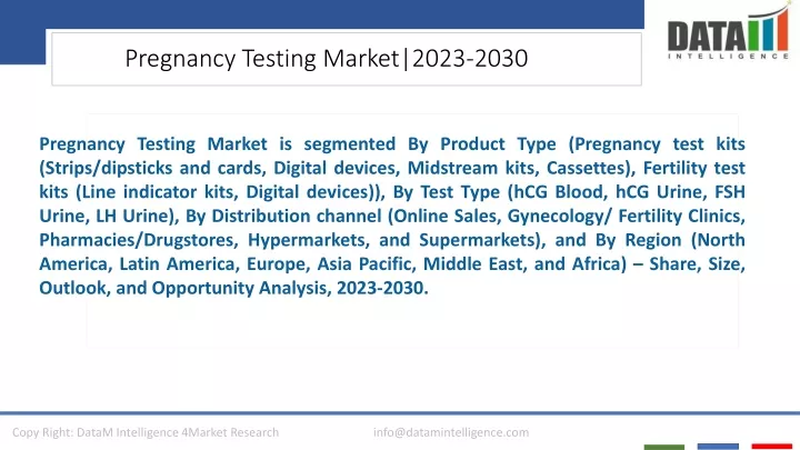 pregnancy testing market 2023 2030