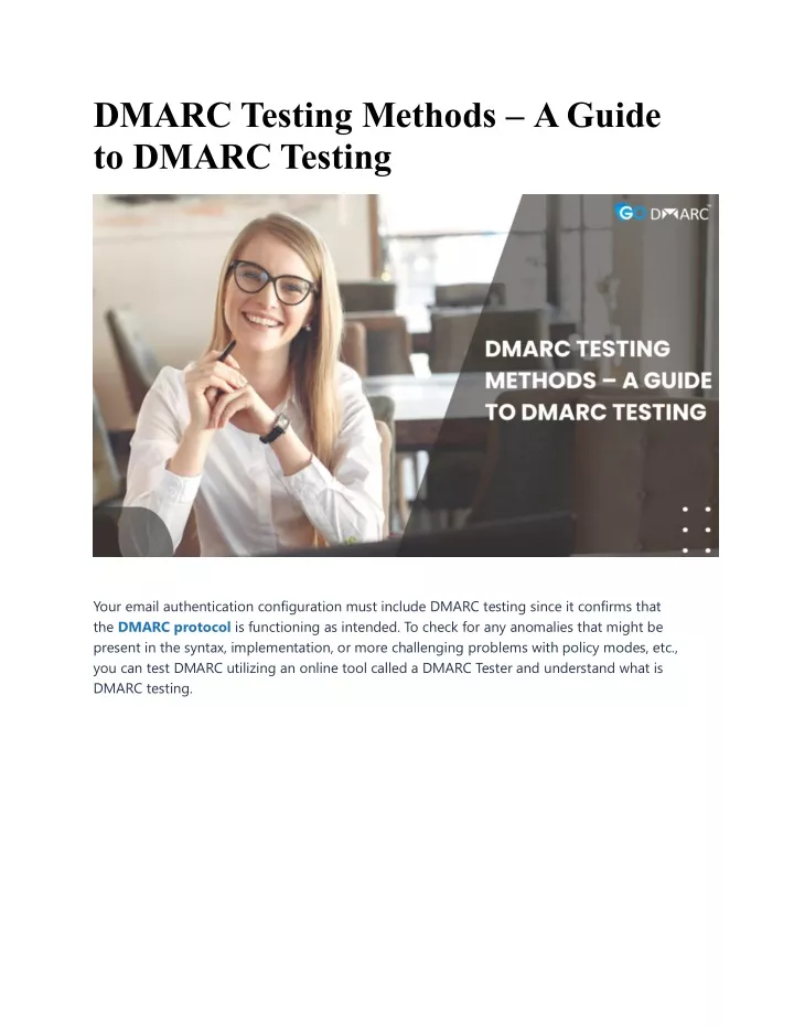 dmarc testing methods a guide to dmarc testing