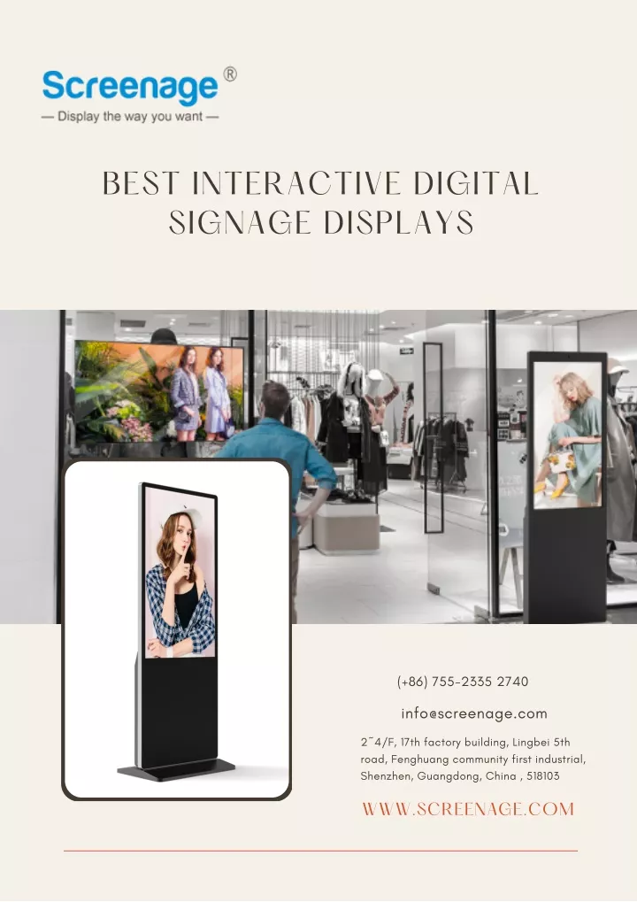 best interactive digital signage displays