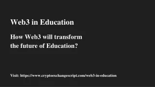 Benefits of utilizing Web3 in Education