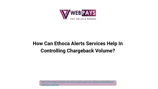 how can ethoca alerts services help
