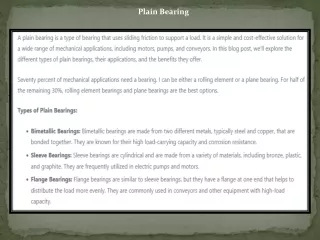 Plain Bearing