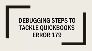 Guide To Eliminate QuickBooks Error Code 179- [ 1-855-738 1472]