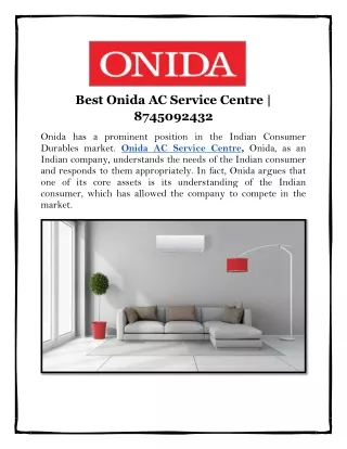 Best Onida AC Service Centre