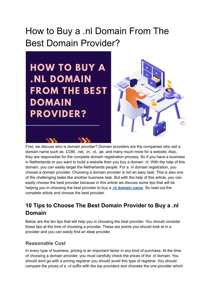 how to buy a nl domain from the best domain