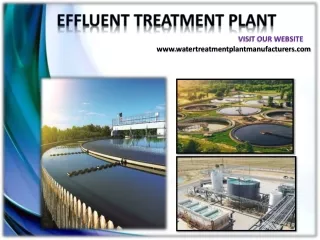 effluent treatment plant