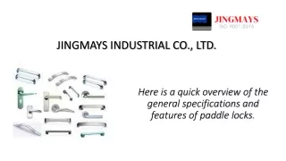here is a quick overview of the general specifications and features of paddle locks