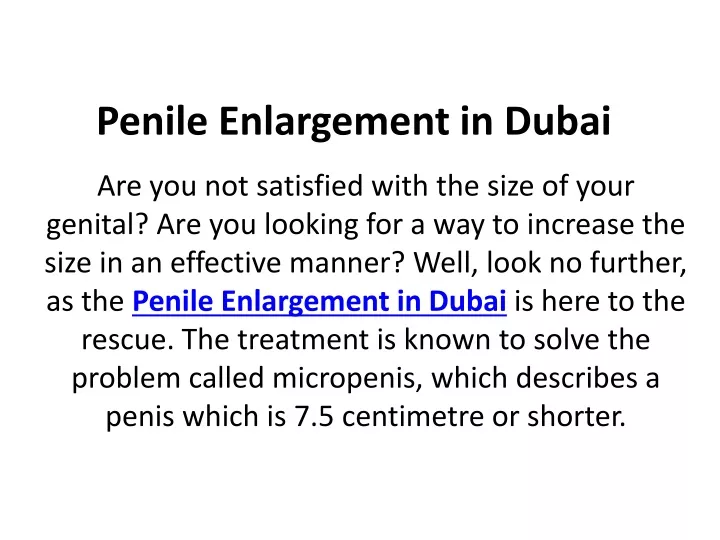 penile enlargement in dubai
