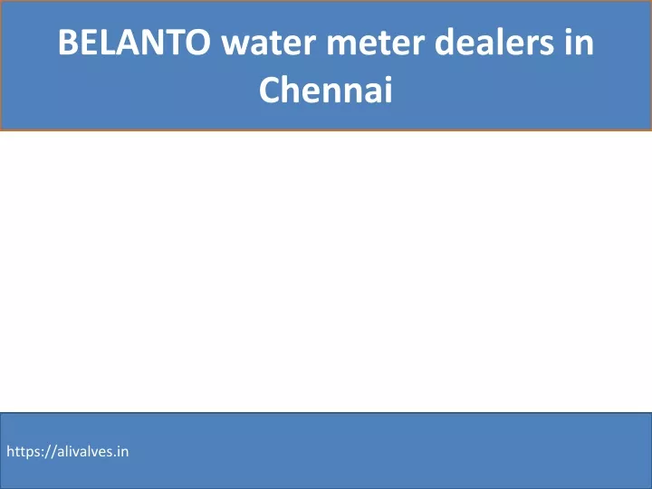 belanto water meter dealers in chennai