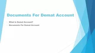 documents for demat account