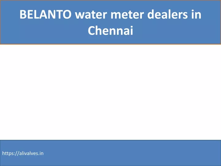 belanto water meter dealers in chennai