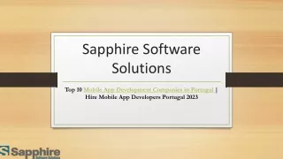 sapphire software solutions