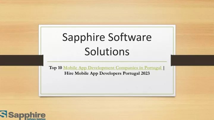 sapphire software solutions