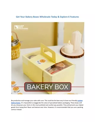 Bakery Packaging Boxes