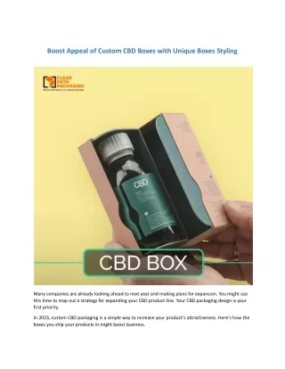 Custom CBD Boxes