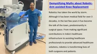 demystifying myths about robotic arm assisted knee replacement