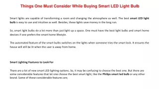 things one must consider while buying smart